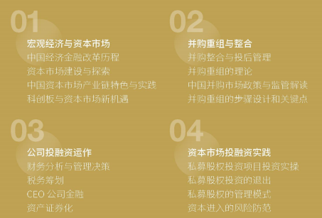 金融創(chuàng)新與上市并購董事長項(xiàng)目