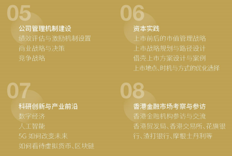 金融創(chuàng)新與上市并購董事長項(xiàng)目